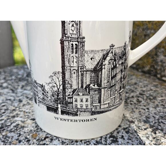 Villeroy & Boch Tea Coffee Pot Porcelain Amsterdam Montelbaanstoren Westertoren - Picture 3 of 7